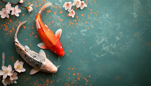 A Pair of Koi Celebrating Lunar New Year's Prosperity