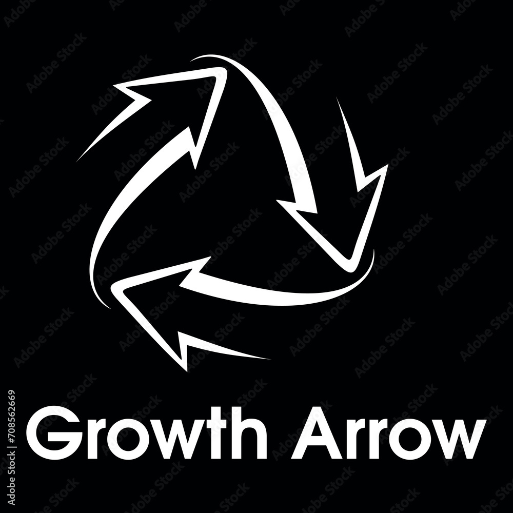 growth arrow logo design