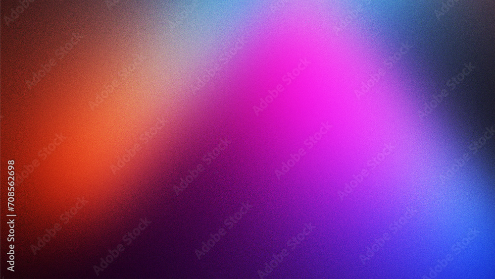abstract colorful mist background with grain. Unfocussed ambient neon light. Modern minimal wallpaper