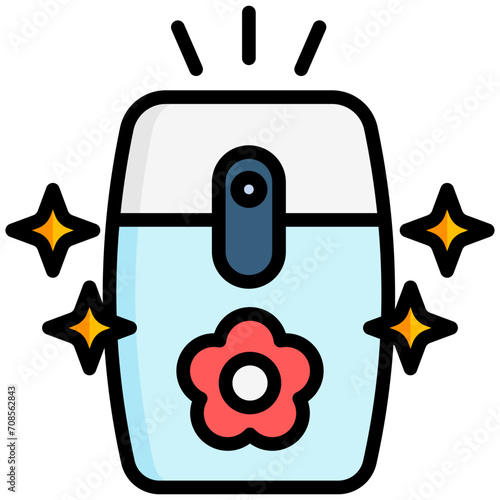 Air Freshener lineal multi color icon, relate to housekeeping. use for UI or UX kit, web and app development.