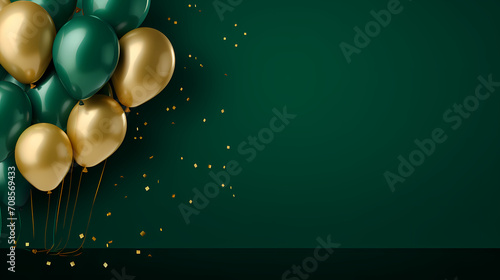 Children's birthday background with many balloons in pastel tones