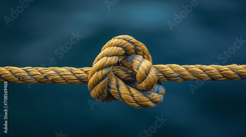 Close Up of Rope on Blurry Background