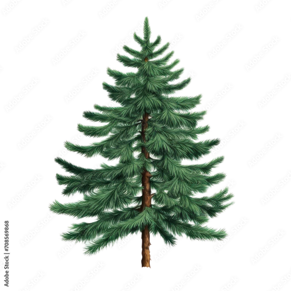 Illustration of a Christmas tree on a white background. Illustration of a Christmas tree on a white background.