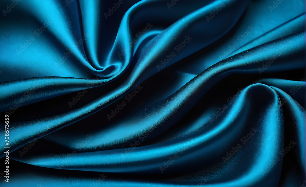 Abstract background luxury cloth or liquid wave or wavy folds of grunge blue silk texture satin velvet material or luxurious background or elegant wallpaper design. Generative AI Abstract background luxury cloth or liquid wave or wavy folds of grunge blue silk texture satin velvet material or luxurious background or elegant wallpaper design. Generative AI