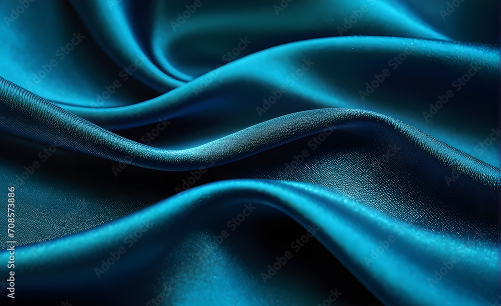 Abstract background luxury cloth or liquid wave or wavy folds of grunge blue silk texture satin velvet material or luxurious background or elegant wallpaper design. Generative AI Abstract background luxury cloth or liquid wave or wavy folds of grunge blue silk texture satin velvet material or luxurious background or elegant wallpaper design. Generative AI