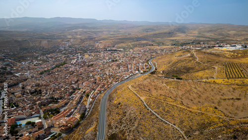 Aerial view of the town of Padul, Granada, Spain © fotogenix