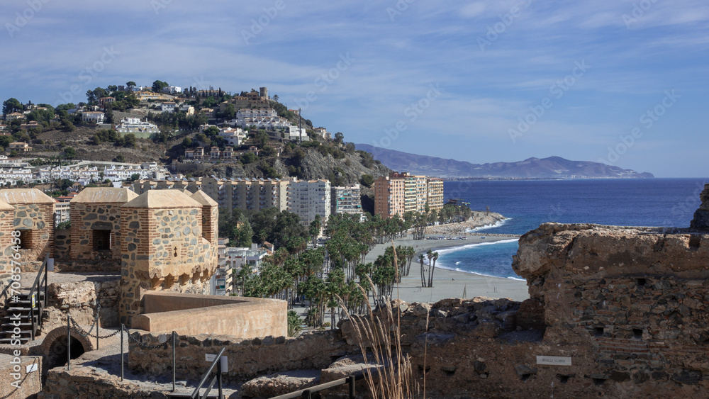A view of the seaside resort of Almuneca, Southern Spain