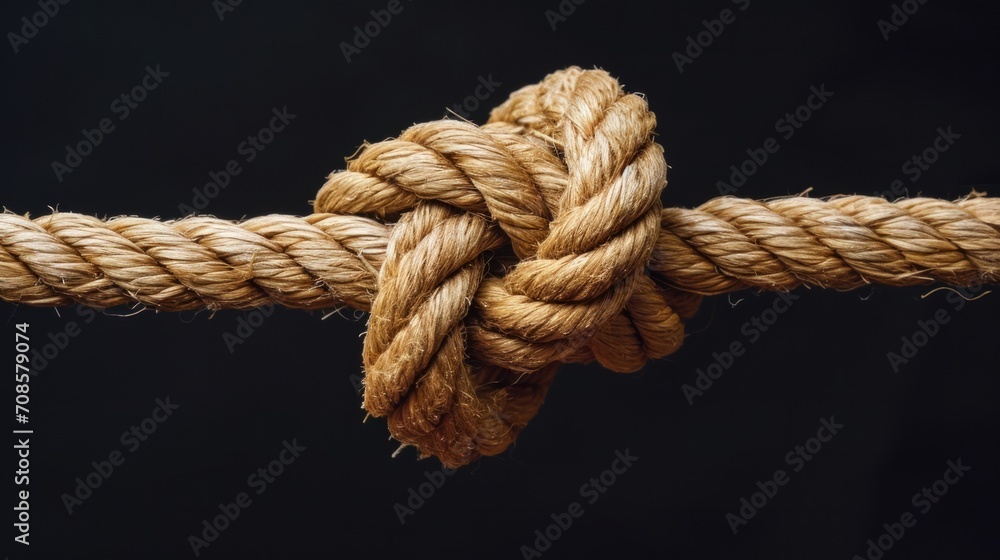 Close-Up of Rope on Black Background Close-Up of Rope on Black Background