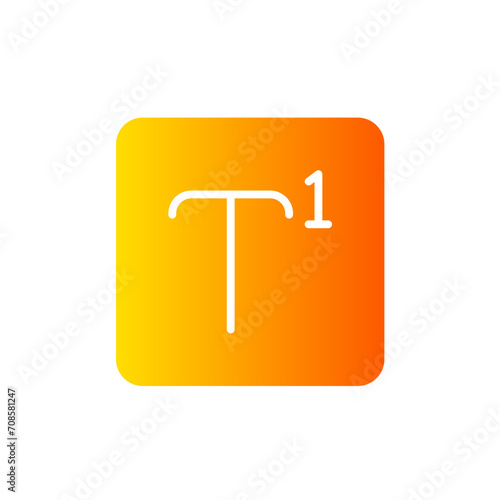 superscript gradient icon