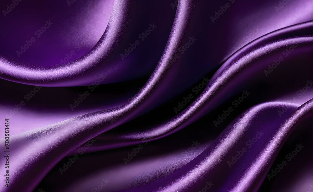 Fototapeta premium Abstract background luxury cloth or liquid wave or wavy folds of grunge purple silk texture satin velvet material or luxurious background or elegant wallpaper design. Generative AI