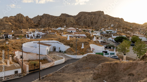 Cave dwelling area of Guadix town Granada Spain