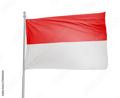 Indonesia national flag on white background.