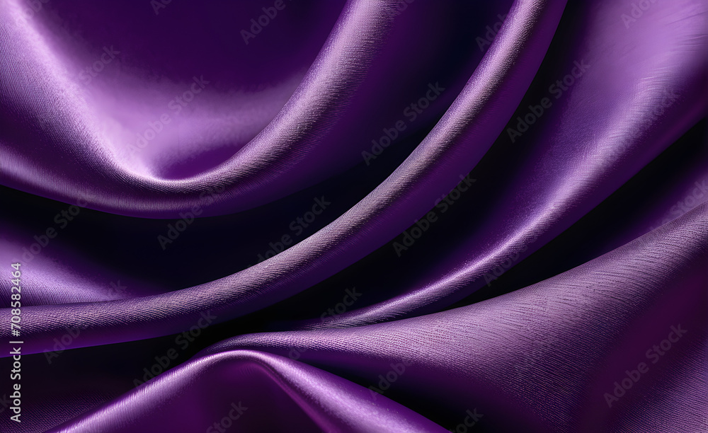 Obraz premium Abstract background luxury cloth or liquid wave or wavy folds of grunge purple silk texture satin velvet material or luxurious background or elegant wallpaper design. Generative AI