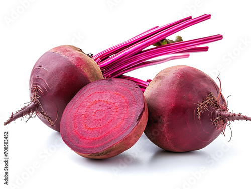 Beetroots isolated on a white background. Minimalist style. 