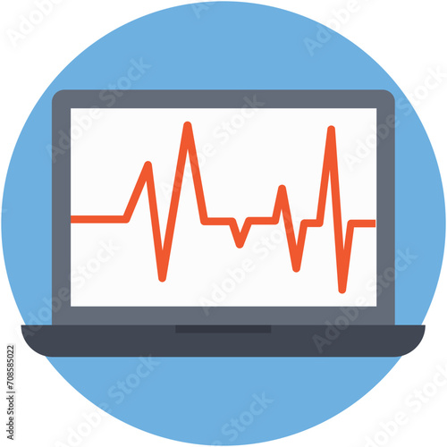 Ecg Monitor Vector Icon