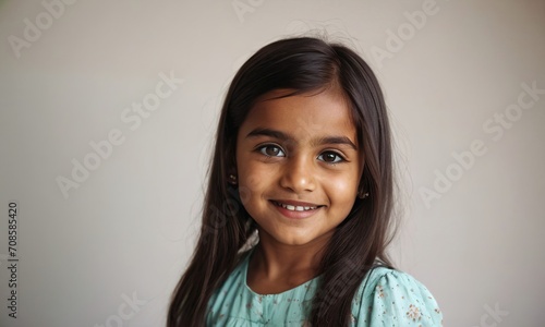 счастливая маленькая индианка, маленький ребенок, эмоции детей, портрет детей, счастливые дети photo