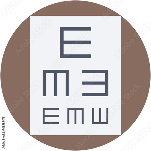 Snellen Chart Vector Icon