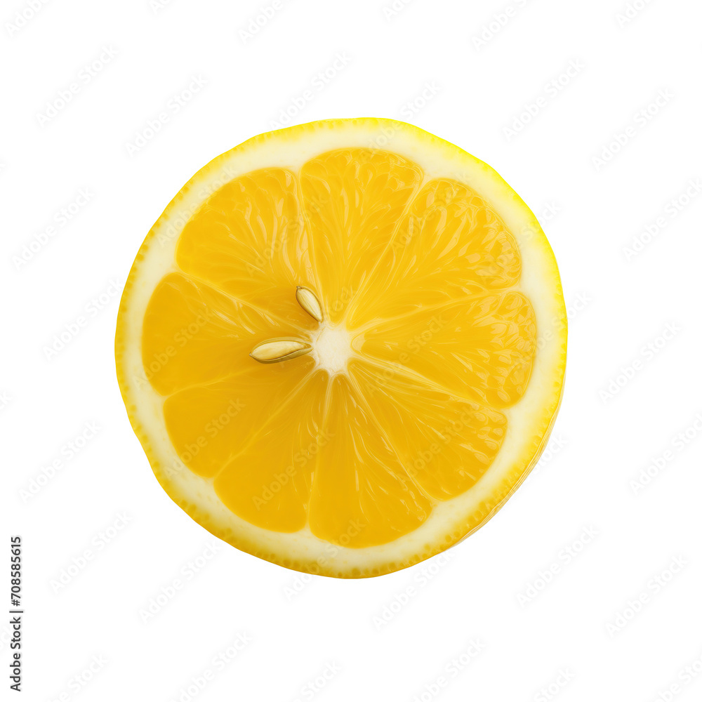 Slice of lemon isolated on transparent background Slice of lemon isolated on transparent background