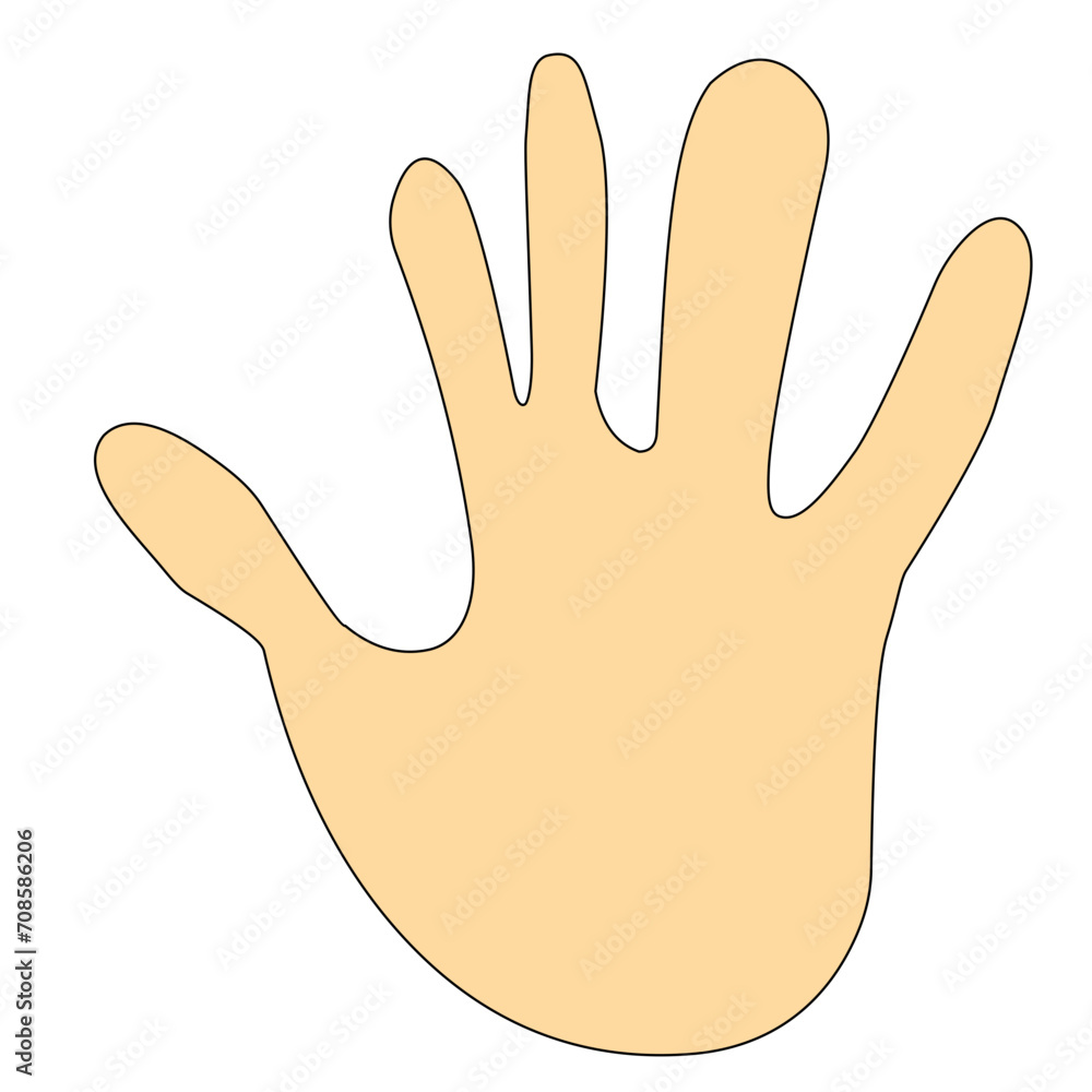 Fototapeta premium hand palm vector icon