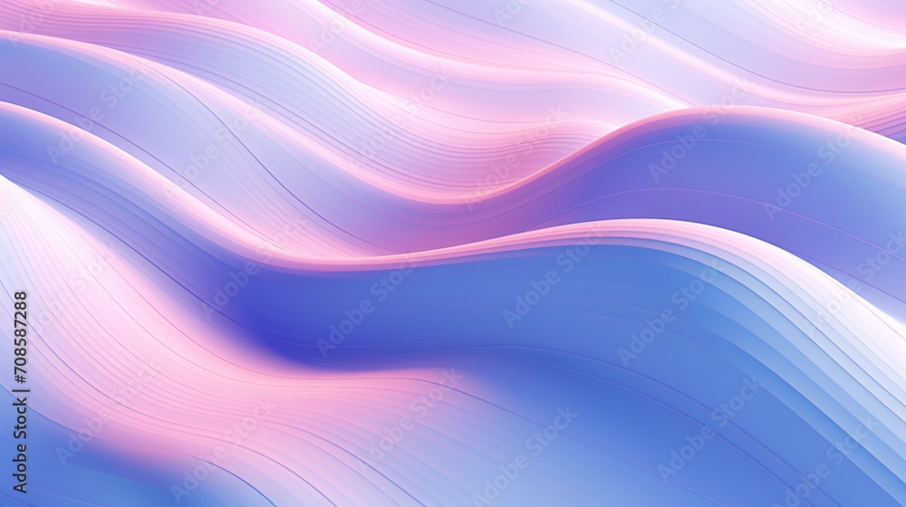 Fototapeta premium The top-down view of calming 3D waves in a virtual environment invites a meditative experience with its rhythmic patterns