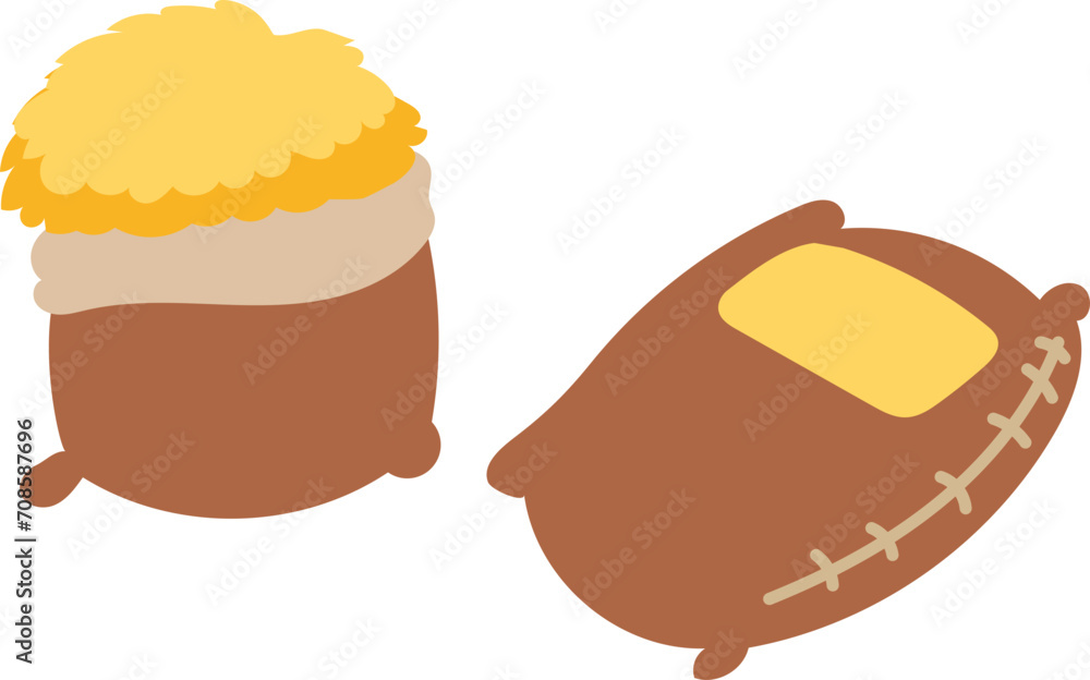 Cartoon haystack illustration on transparent background.
Cartoon haystack illustration on transparent background.