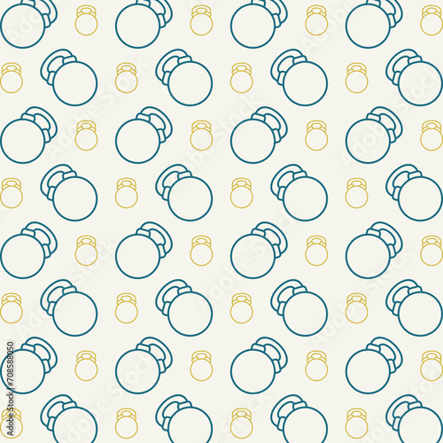 Kettlebell beautiful repeating pattern design colorful vector illustration background