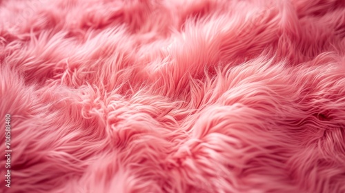 Close-Up Pink Fur Texture - Soft  Luxurious  and Vibrant