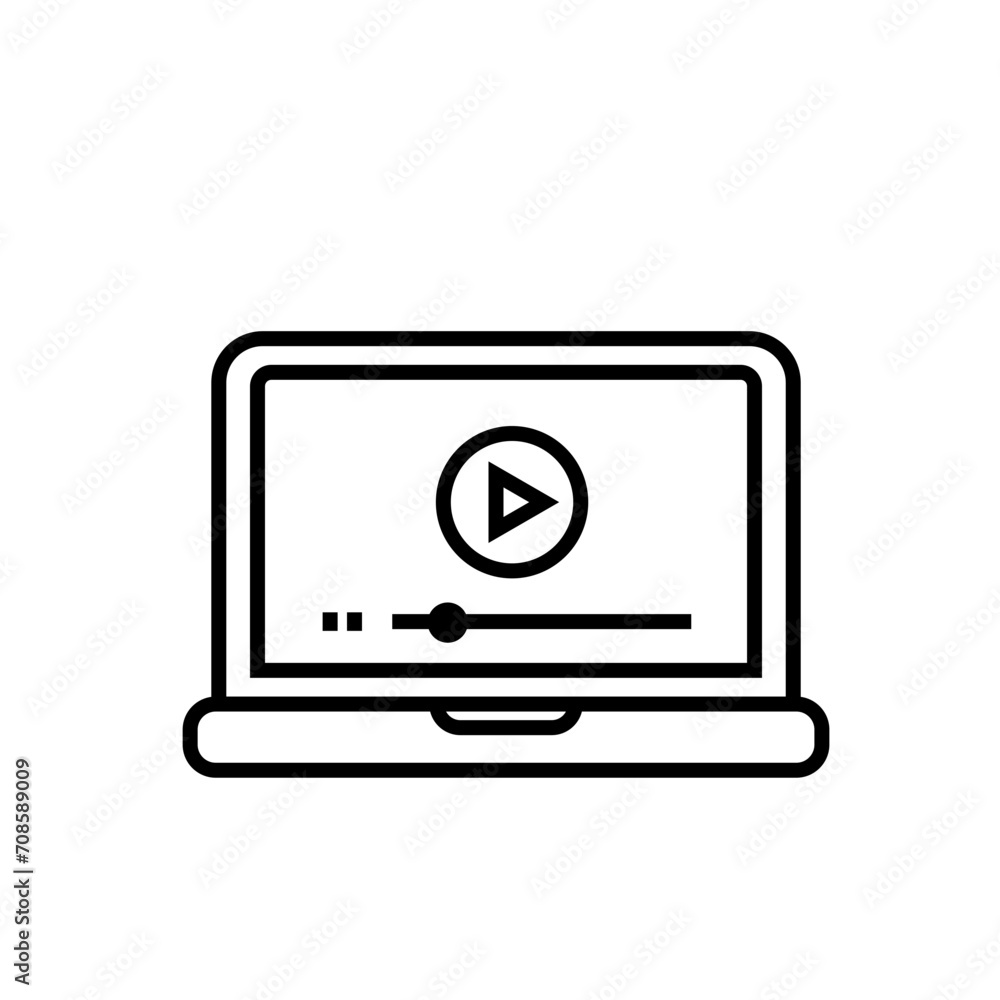 Multimedia Outline Icon Multimedia Outline Icon