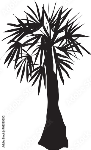 Trees silhouette illustration on transparent background.