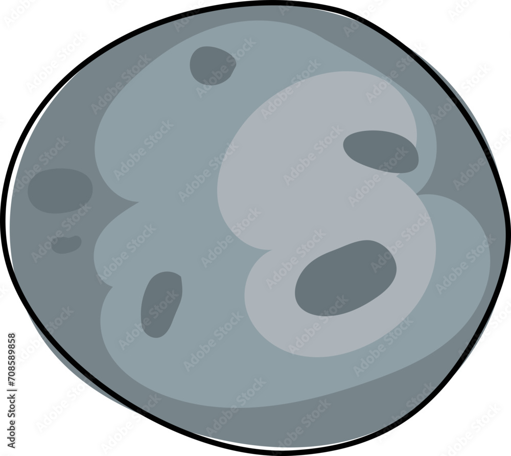 Obraz premium Hand drawn planet illustration on transparent background. 