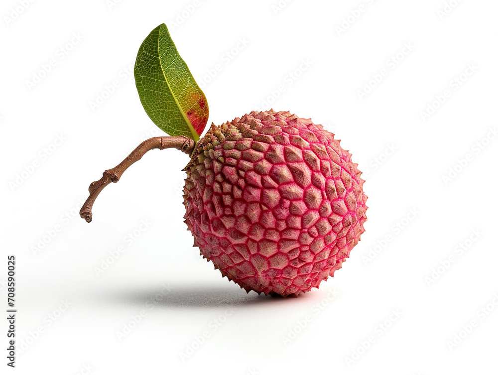 Lychee fruit isolated on white background. Minimalist style. Lychee fruit isolated on white background. Minimalist style.