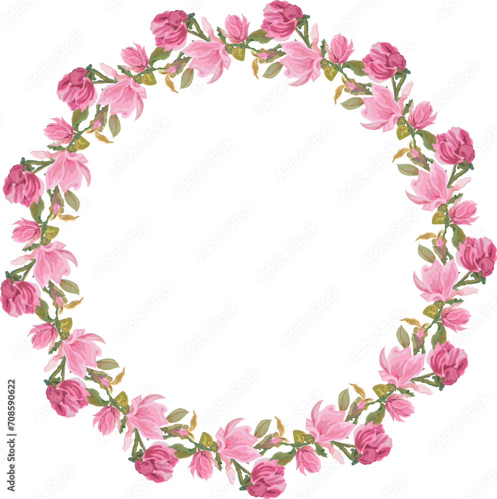 Obraz premium Floral wreath for decoration.