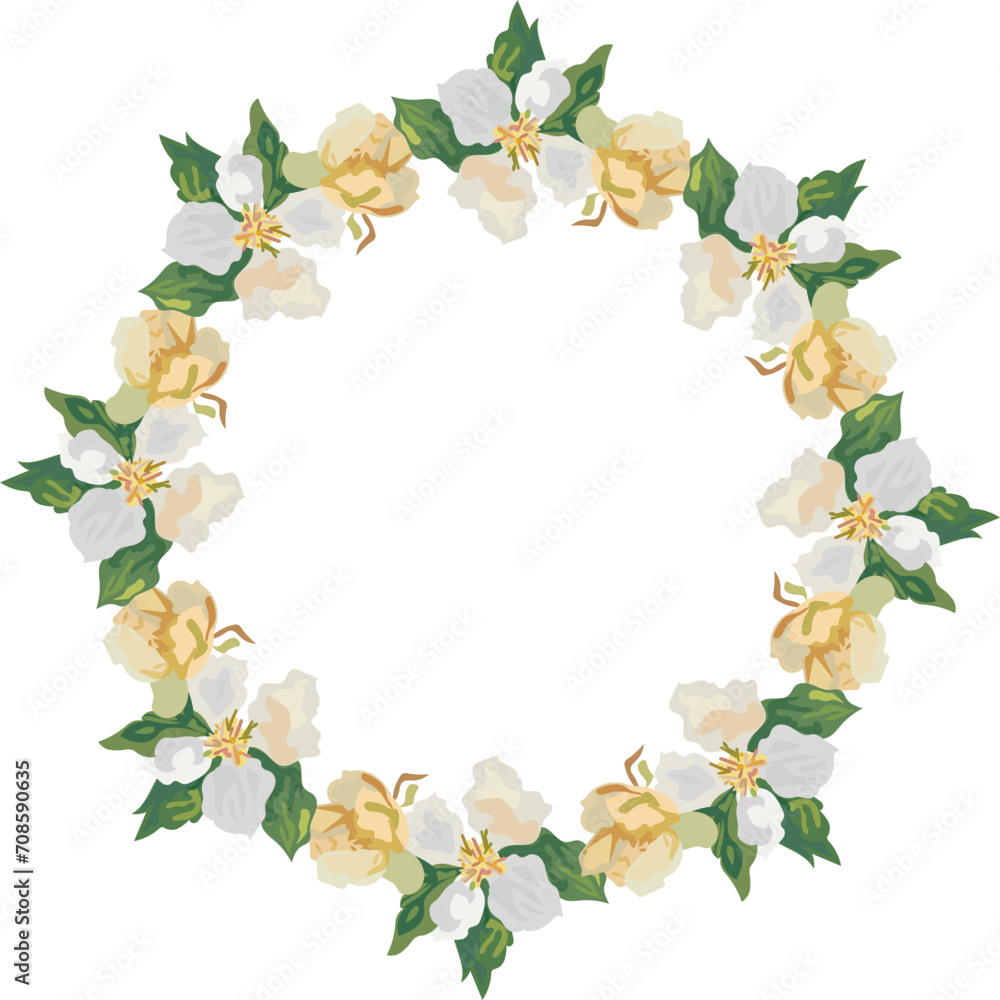 Flora wreath for decoration. Flora wreath for decoration.