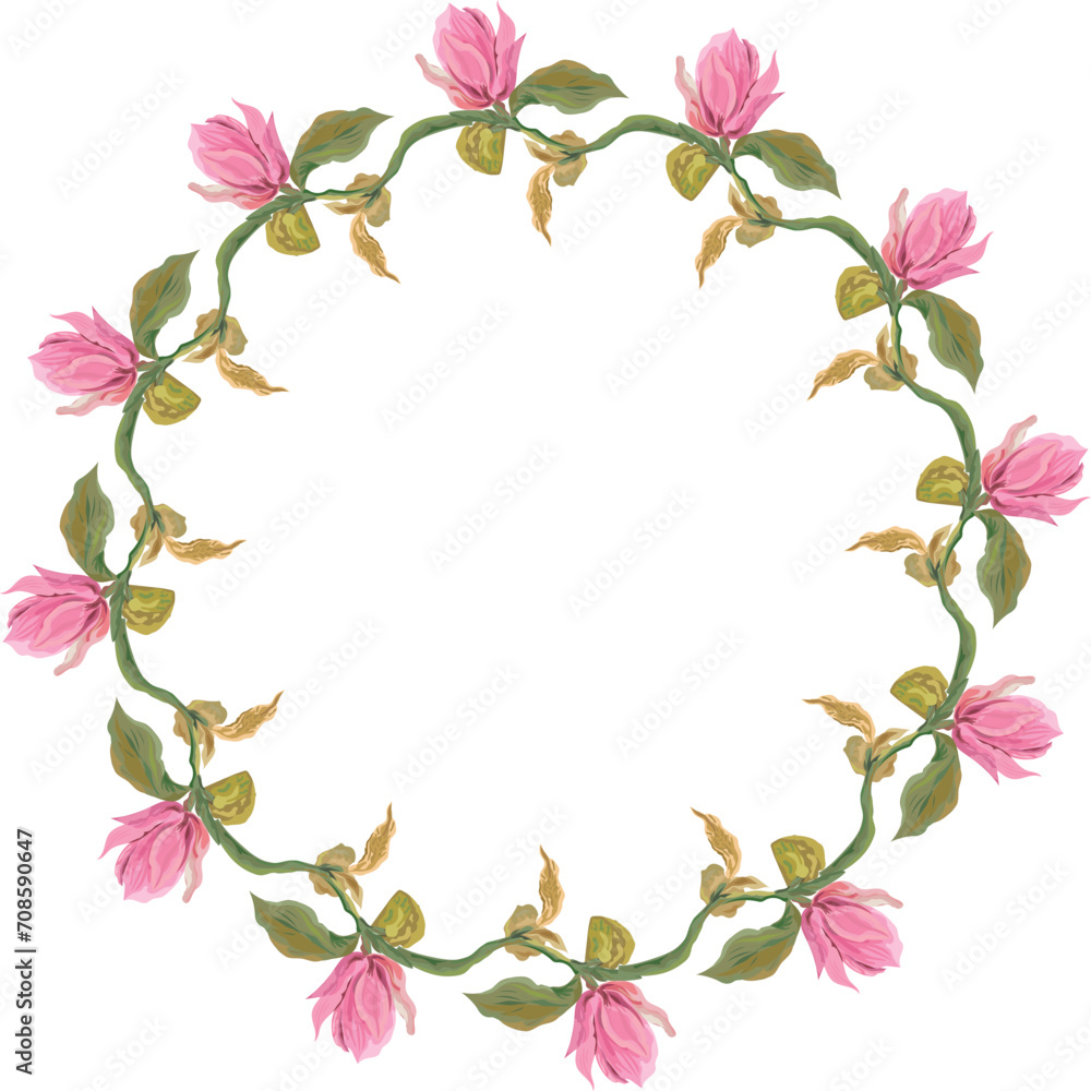 Flora wreath for decoration. Flora wreath for decoration.