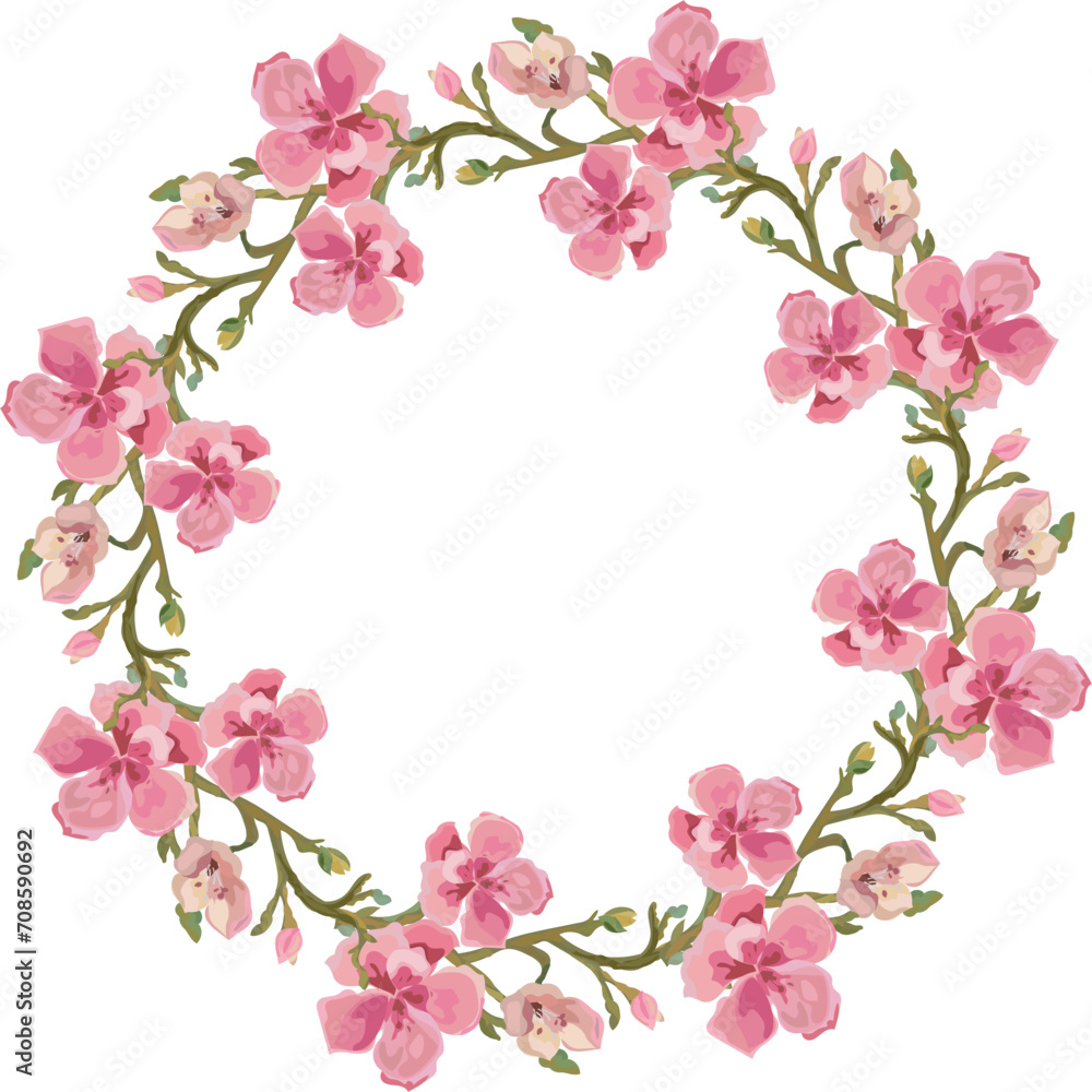 Flora wreath for decoration. Flora wreath for decoration.