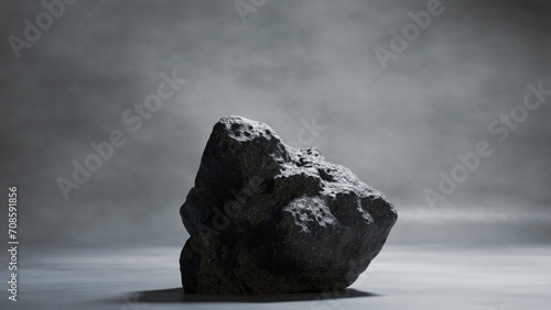 抽象的な岩のある空間。3D背景。 photo