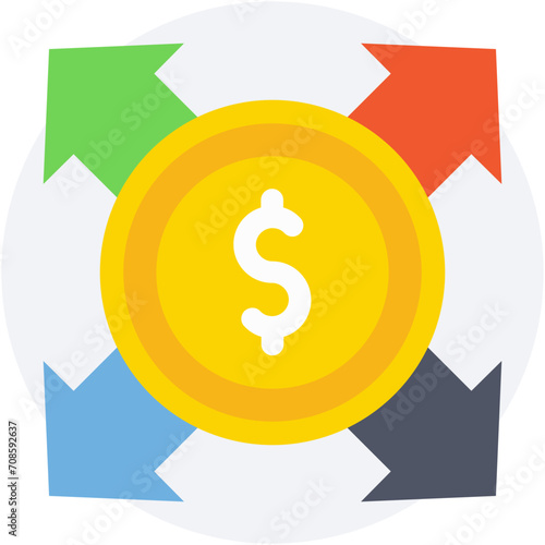 Dollar Valuation Vector Icon