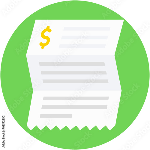 Bank Statement Vector Icon