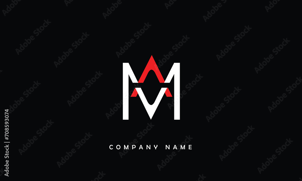 AM, MA, A, M Abstract Letters Logo Monogram AM, MA, A, M Abstract Letters Logo Monogram