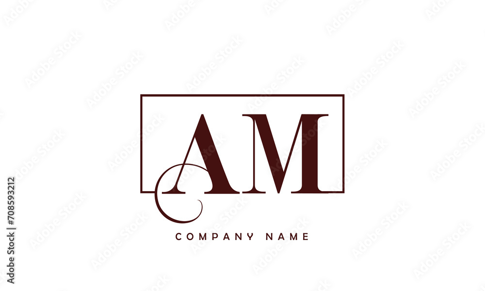 Obraz premium AM, MA, A, M Abstract Letters Logo Monogram