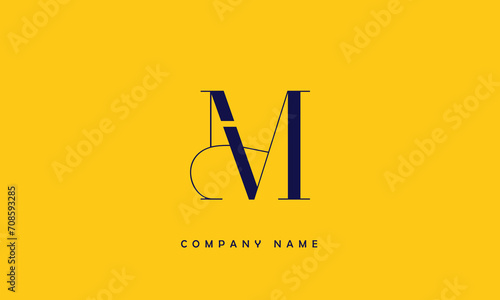 AM, MA, A, M Abstract Letters Logo Monogram