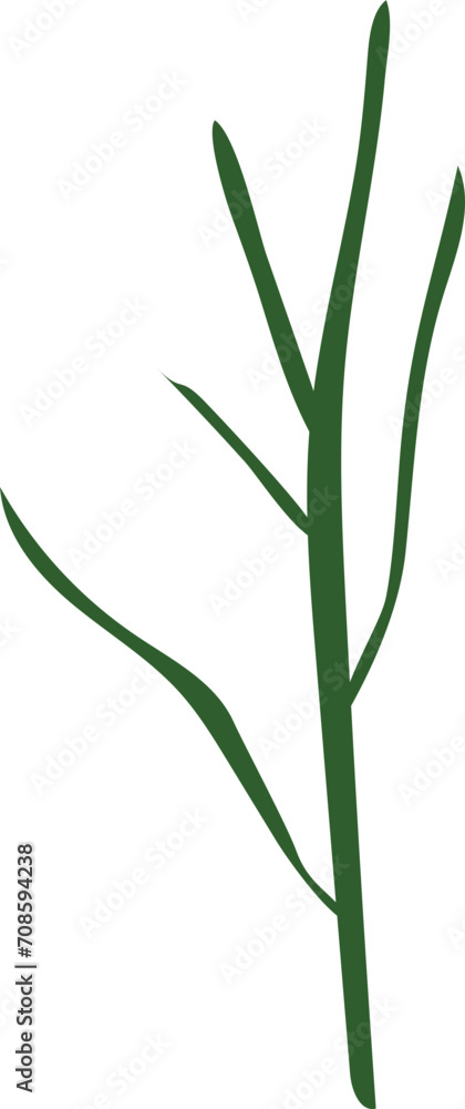 Trees silhouette green illustration on transparent background.
