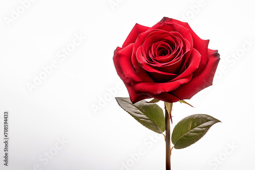 Red Rose isolated on a white background 