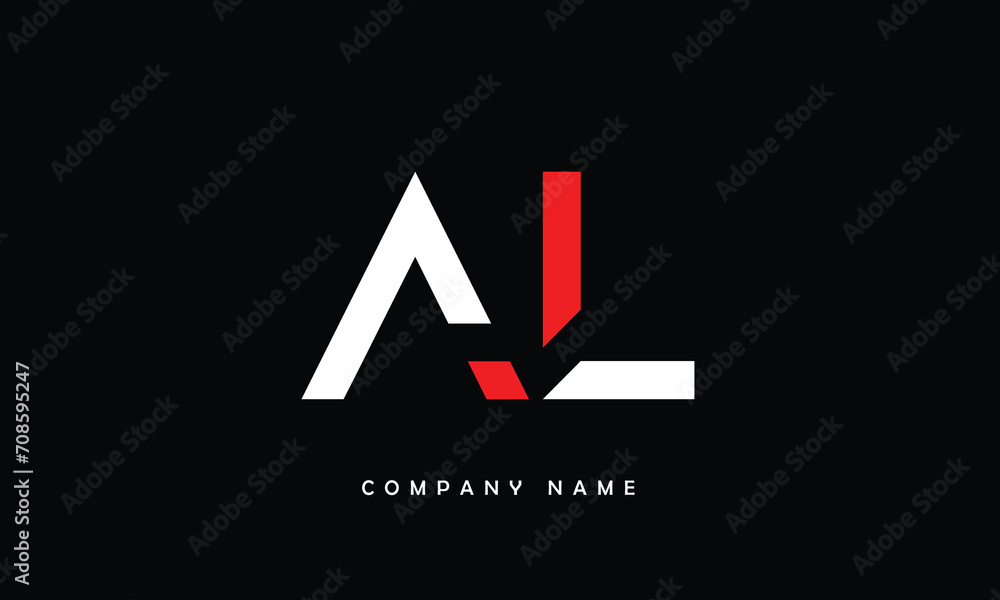 AL, LA, A, L Abstract Letters Logo Monogram AL, LA, A, L Abstract Letters Logo Monogram