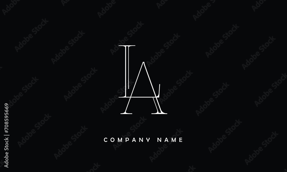AL, LA, A, L Abstract Letters Logo Monogram AL, LA, A, L Abstract Letters Logo Monogram