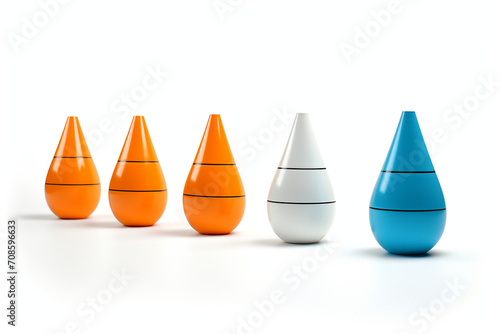 Volleyball Cones isolated on white background created with Generative Ai