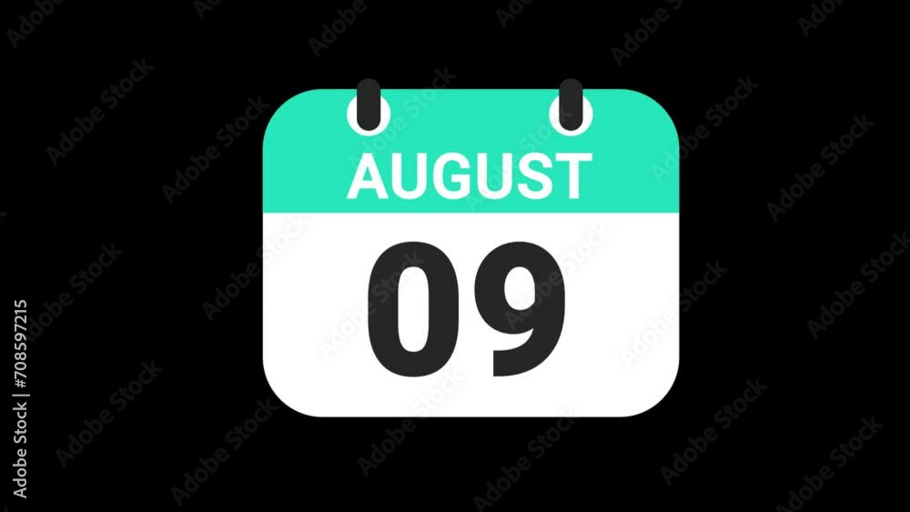 Date counting calendar date of 1 to 31, animation, Transparent alpha background
Date counting calendar date of 1 to 31, animation, Transparent alpha background