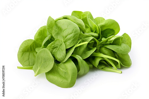 Mache  Lamb s Lettuce  isolated on white background created with Generative Ai