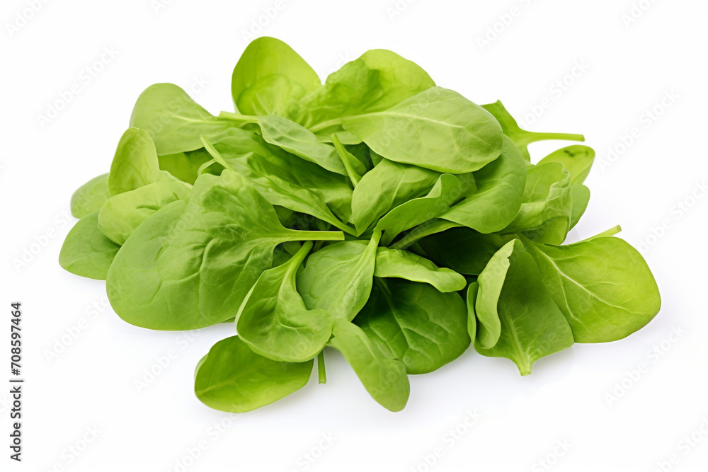 Mache (Lamb's Lettuce) isolated on white background created with Generative Ai Mache (Lamb's Lettuce) isolated on white background created with Generative Ai