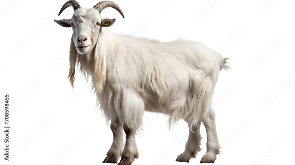 A majestic feral goatantelope, with pure white fur and impressive horns, stands tall as a symbol of untamed beauty and strength in the animal kingdom A majestic feral goatantelope, with pure white fur and impressive horns, stands tall as a symbol of untamed beauty and strength in the animal kingdom
